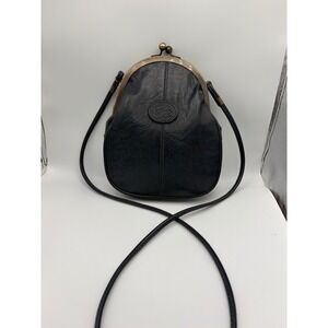 Navy Blue Kiss Lock Crossbody Mini Bag Boho Cottagecore Vintage Retro